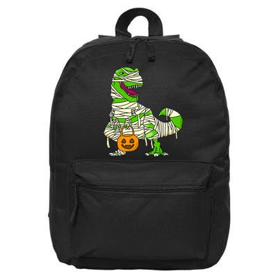 Halloween Pumpkin Dinosaur 16 in Basic Backpack