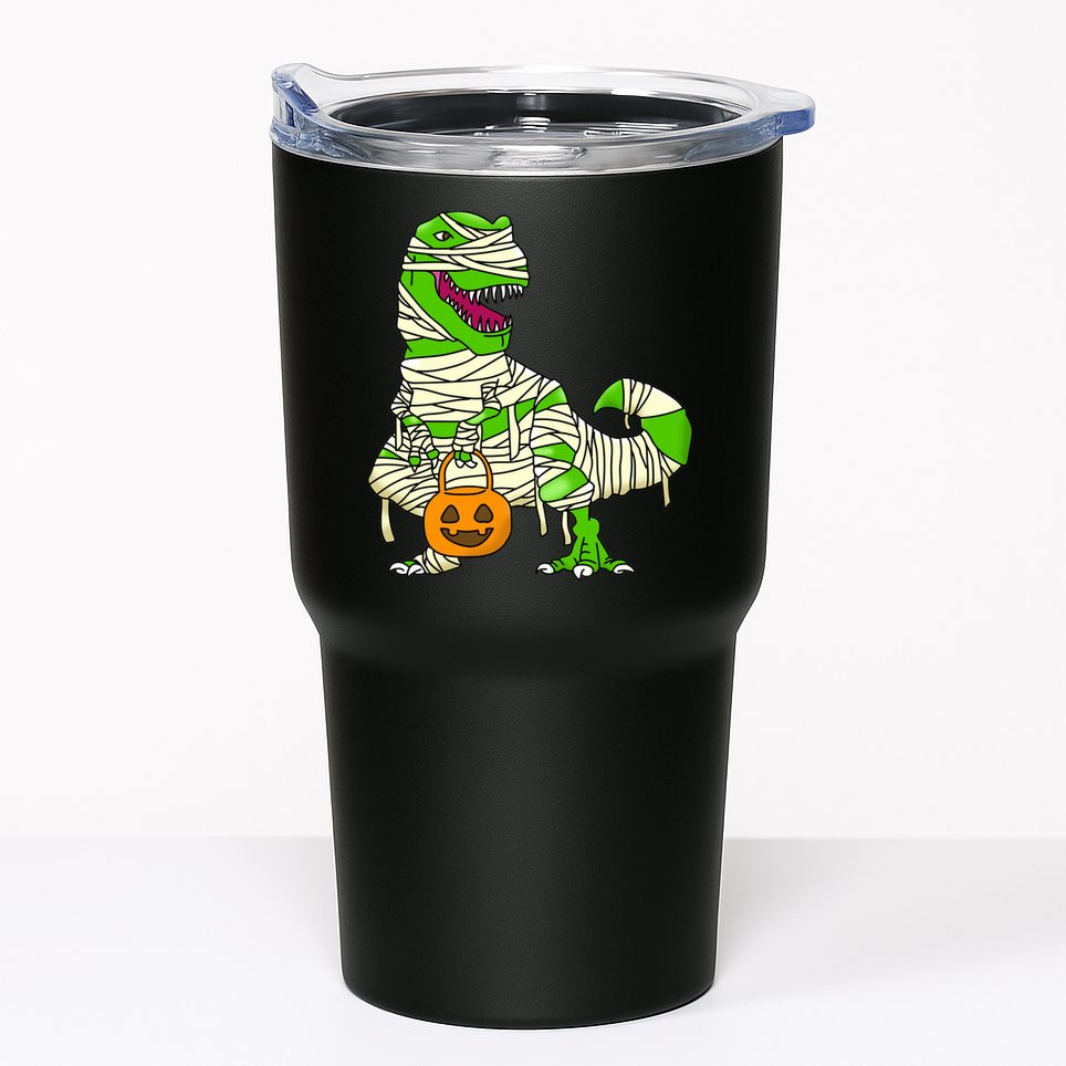 Halloween Pumpkin Dinosaur Tumbler