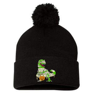 Halloween Pumpkin Dinosaur Pom Pom 12in Knit Beanie