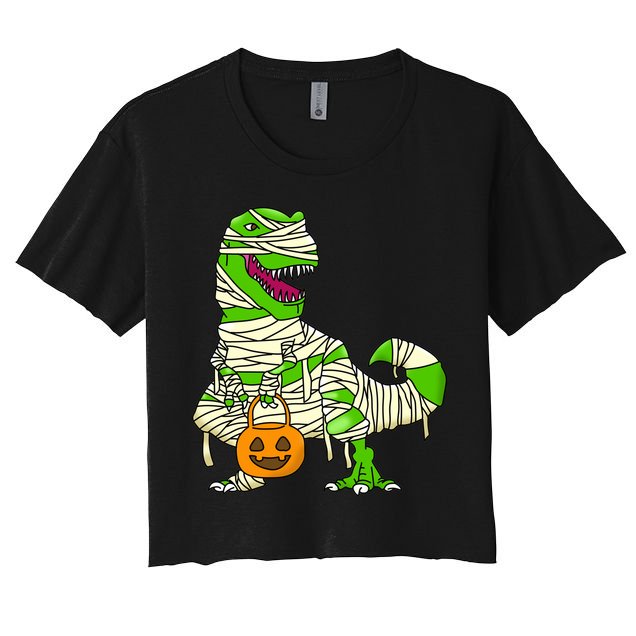 Halloween Pumpkin Dinosaur Crop Top