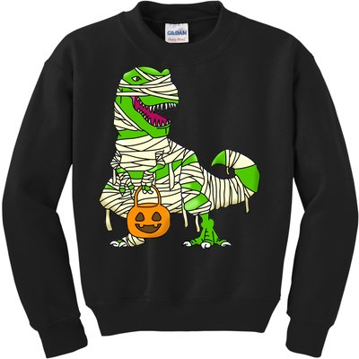 Halloween Pumpkin Dinosaur Kids Sweatshirt