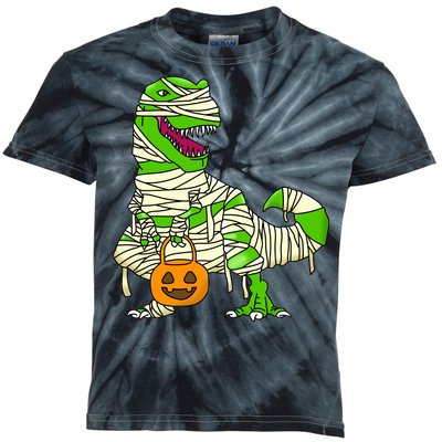 Halloween Pumpkin Dinosaur Kids Tie-Dye T-Shirt