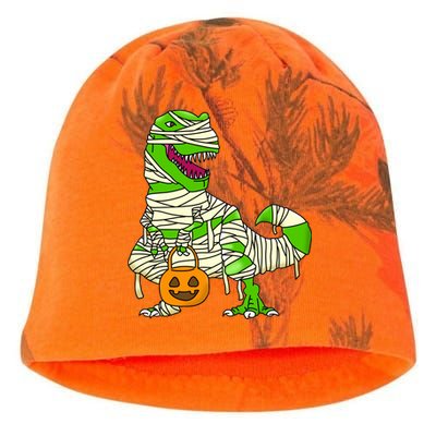 Halloween Pumpkin Dinosaur Kati - Camo Knit Beanie