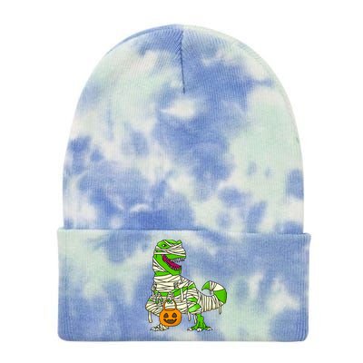 Halloween Pumpkin Dinosaur Tie Dye 12in Knit Beanie