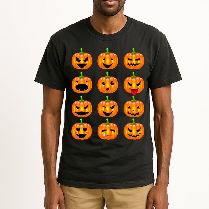 Halloween Pumpkin Emojis Smiley Face Tall T-Shirt