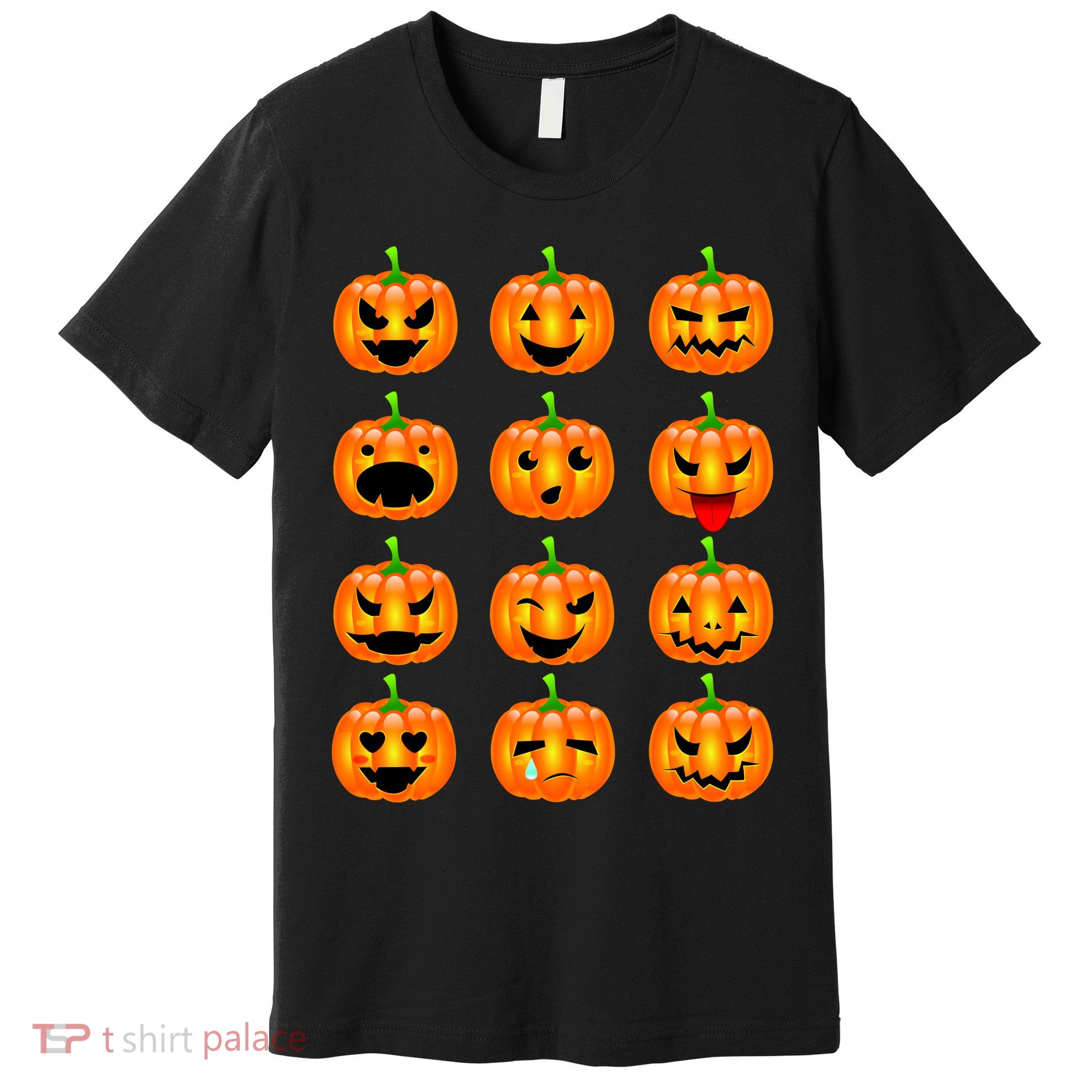 Halloween Pumpkin Emojis Smiley Face Premium T-Shirt