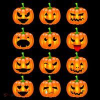 Halloween Pumpkin Emojis Smiley Face Visor
