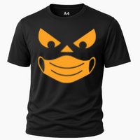 Halloween Pumpkin Face Mask Social Distancing Cooling Performance Crew T-Shirt