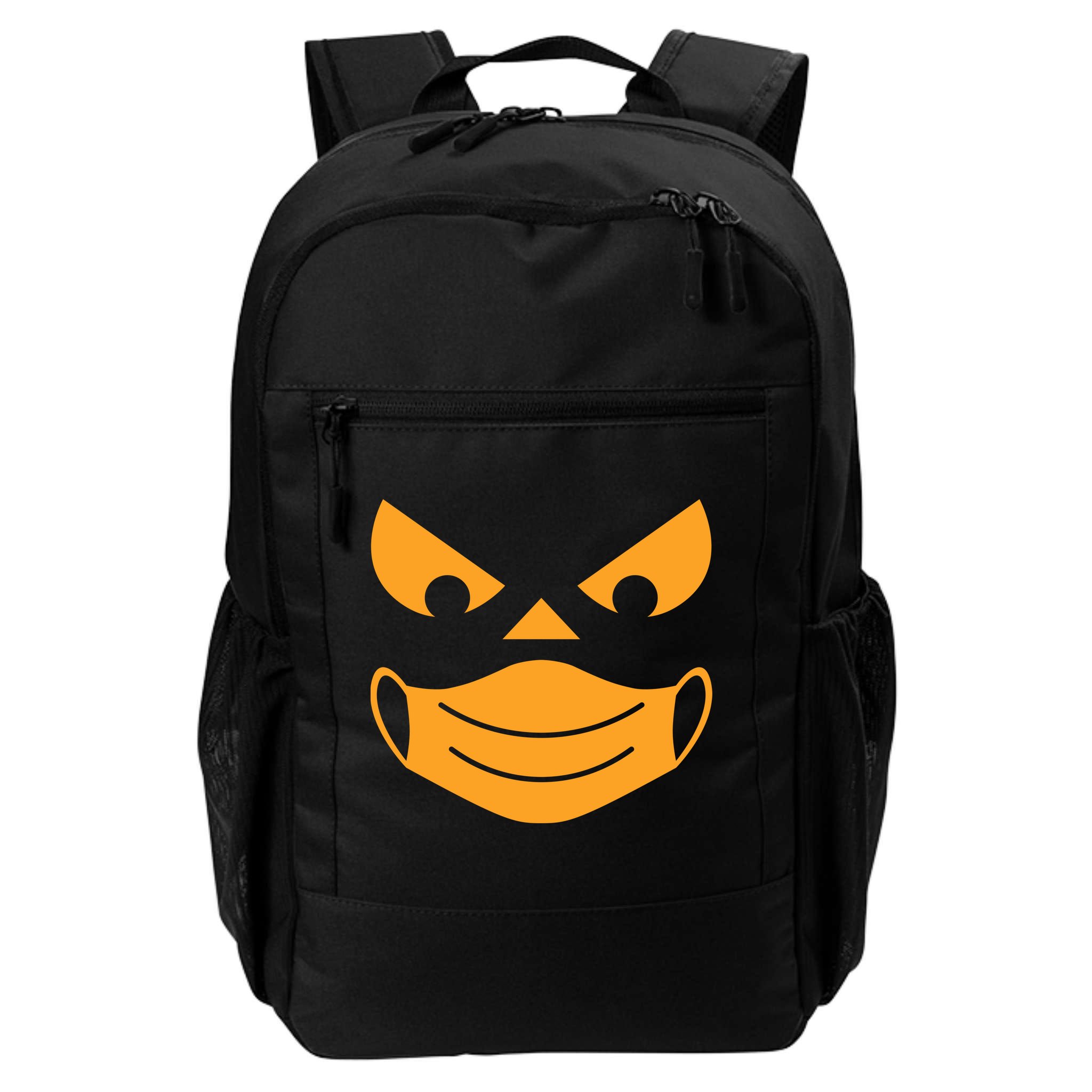 Halloween Pumpkin Face Mask Social Distancing Backpack