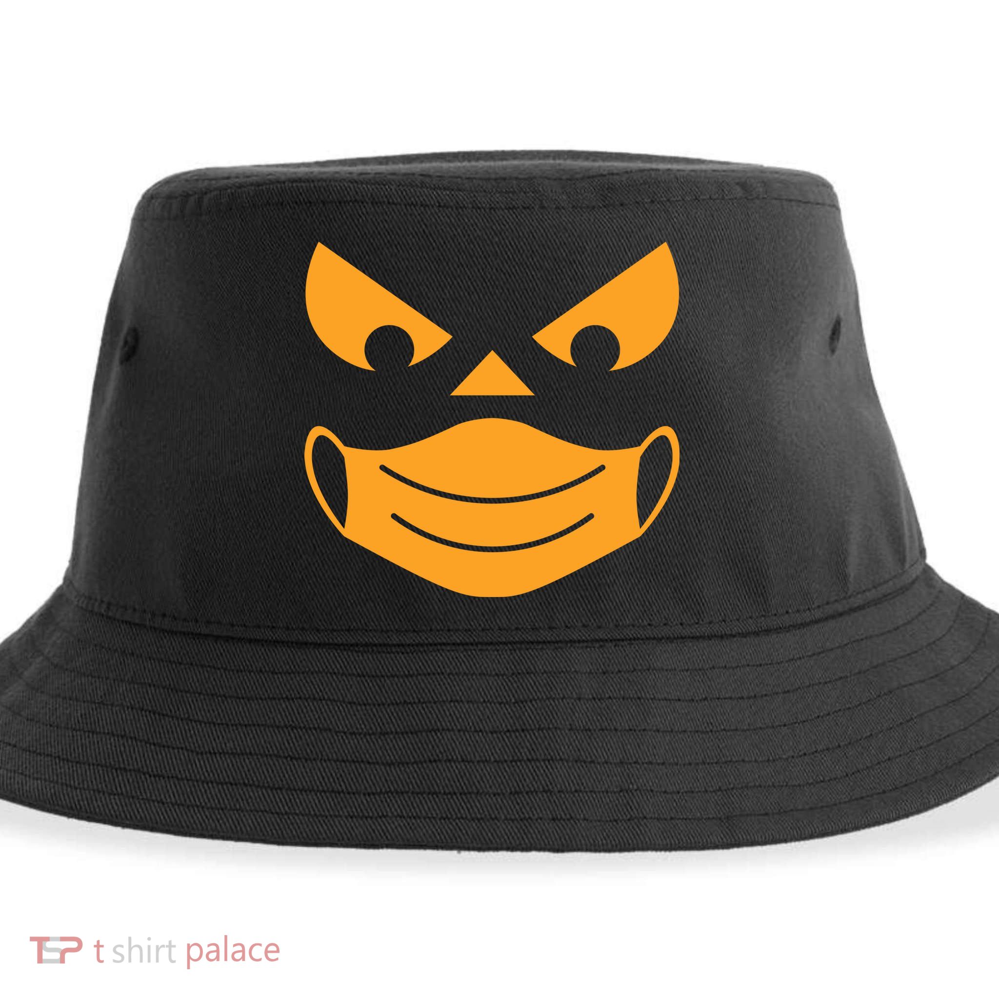 Halloween Pumpkin Face Mask Social Distancing Sustainable Bucket Hat