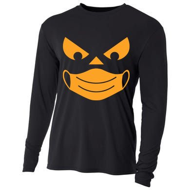 Halloween Pumpkin Face Mask Social Distancing Cooling Performance Long Sleeve Crew