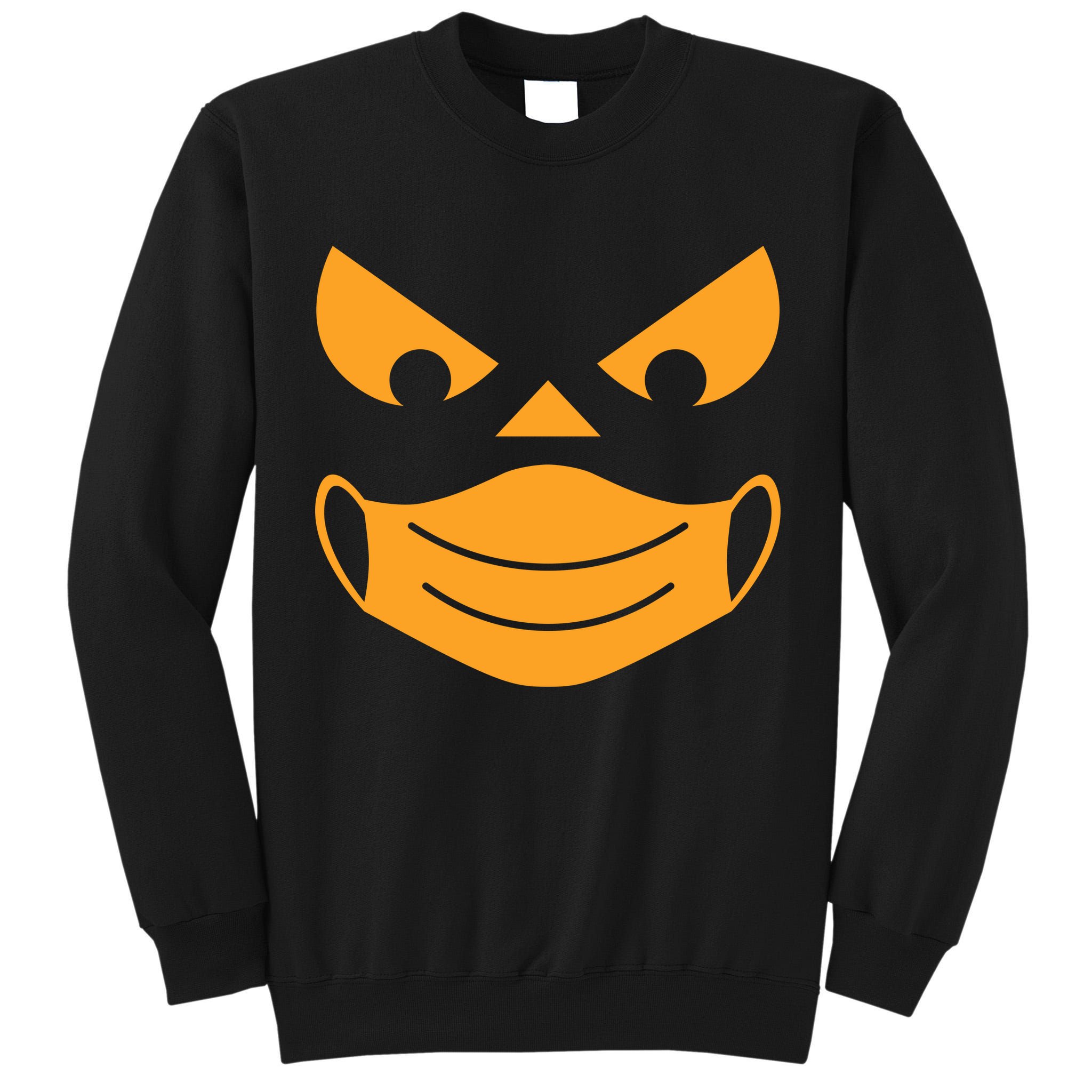 Halloween Pumpkin Face Mask Social Distancing Tall Sweatshirt