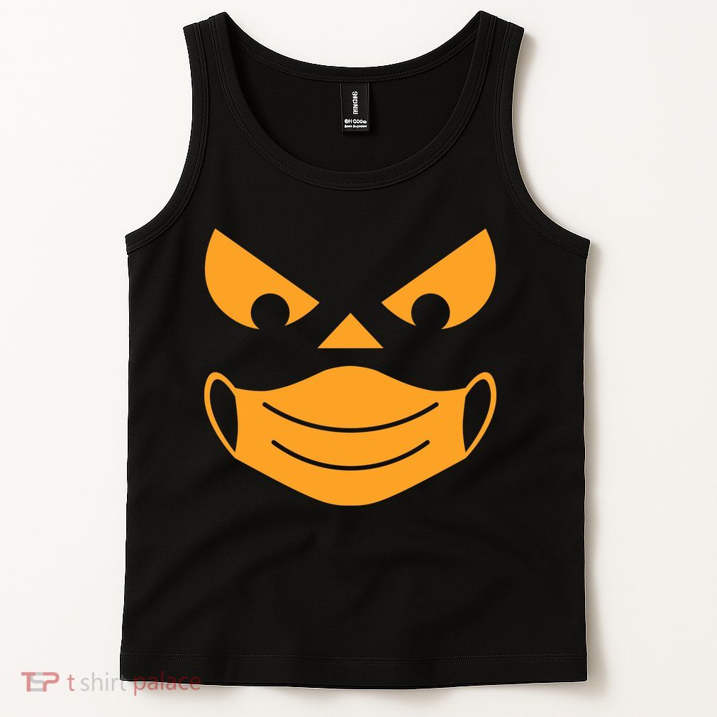 Halloween Pumpkin Face Mask Social Distancing Tank Top
