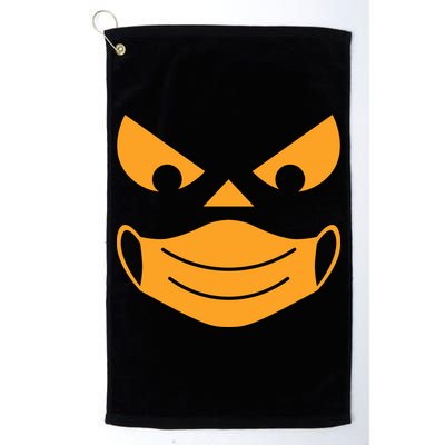 Halloween Pumpkin Face Mask Social Distancing Golf Towel