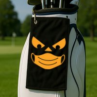 Halloween Pumpkin Face Mask Social Distancing Golf Towel