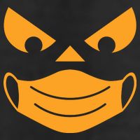 Halloween Pumpkin Face Mask Social Distancing Golf Towel