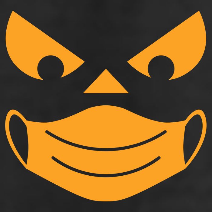 Halloween Pumpkin Face Mask Social Distancing Golf Towel