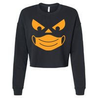 Halloween Pumpkin Face Mask Social Distancing Cropped Pullover Crew