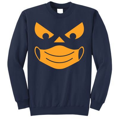 Halloween Pumpkin Face Mask Social Distancing Sweatshirt