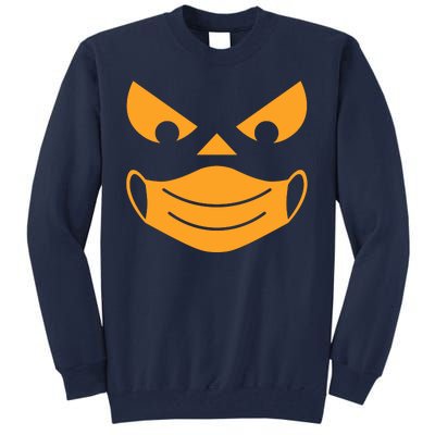 Halloween Pumpkin Face Mask Social Distancing Tall Sweatshirt