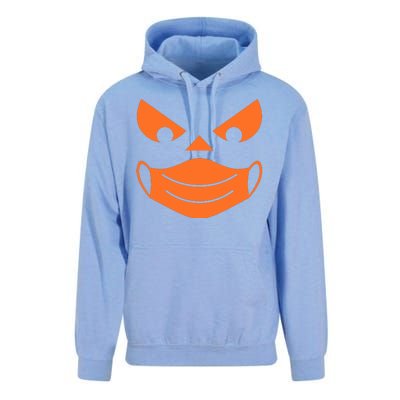 Halloween Pumpkin Face Mask Social Distancing Unisex Surf Hoodie