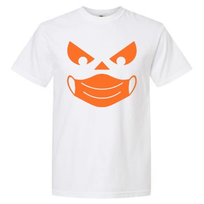 Halloween Pumpkin Face Mask Social Distancing Garment-Dyed Heavyweight T-Shirt