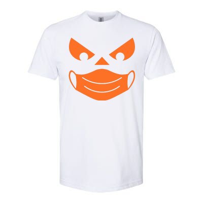 Halloween Pumpkin Face Mask Social Distancing Softstyle CVC T-Shirt