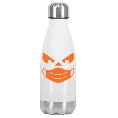 Halloween Pumpkin Face Mask Social Distancing Stainless Steel Insulated Water Bottle