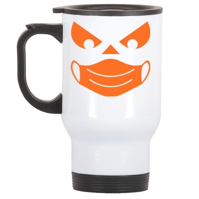 Halloween Pumpkin Face Mask Social Distancing Stainless Steel Travel Mug