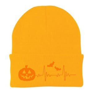 Halloween Pumpkin Heartbeat Pulse Knit Cap Winter Beanie