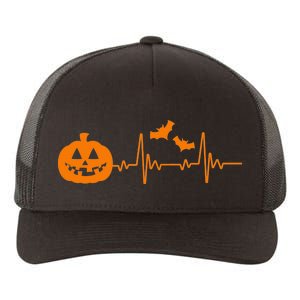 Halloween Pumpkin Heartbeat Pulse Yupoong Adult 5-Panel Trucker Hat