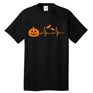 Halloween Pumpkin Heartbeat Pulse Tall T-Shirt