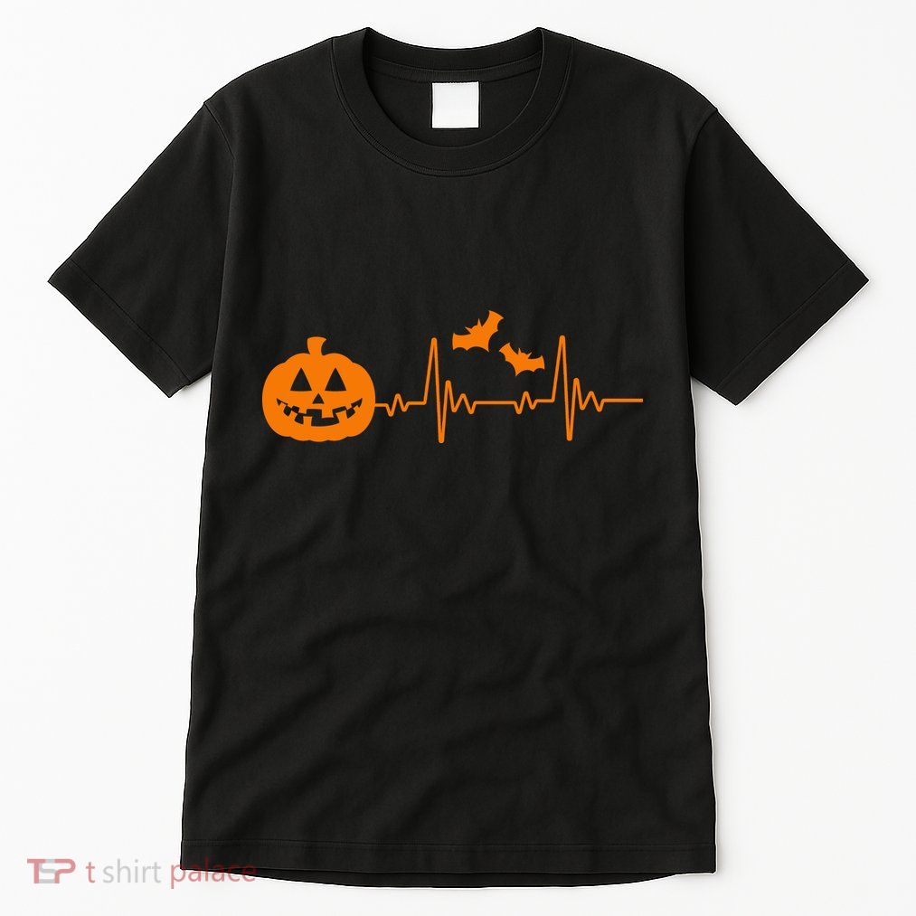 Halloween Pumpkin Heartbeat Pulse Tall T-Shirt