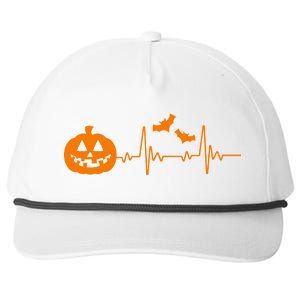 Halloween Pumpkin Heartbeat Pulse Snapback Five-Panel Rope Hat