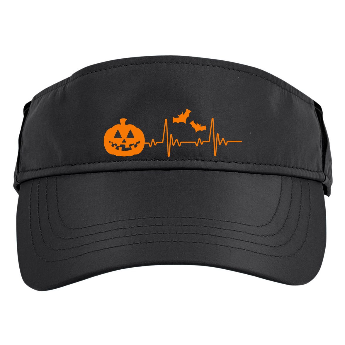Halloween Pumpkin Heartbeat Pulse Adult Drive Performance Visor