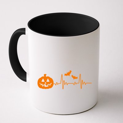 Halloween Pumpkin Heartbeat Pulse Mug