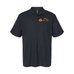 Halloween Pumpkin Heartbeat Pulse Softstyle Adult Sport Polo