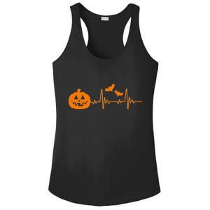 Halloween Pumpkin Heartbeat Pulse Ladies PosiCharge Competitor Racerback Tank