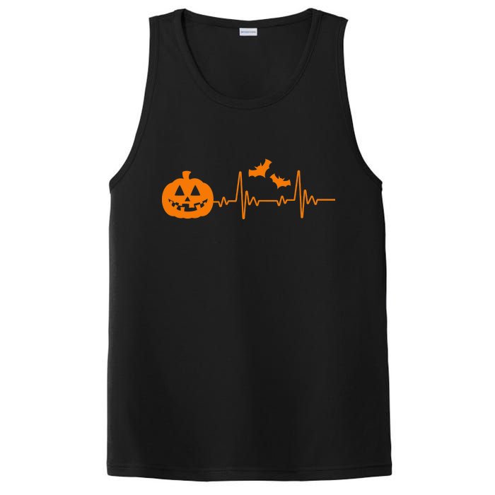 Halloween Pumpkin Heartbeat Pulse PosiCharge Competitor Tank