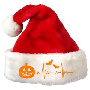 Halloween Pumpkin Heartbeat Pulse Premium Christmas Santa Hat