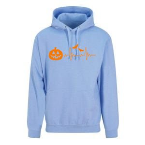 Halloween Pumpkin Heartbeat Pulse Unisex Surf Hoodie