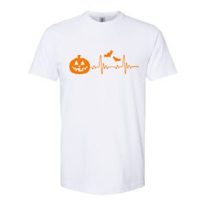 Halloween Pumpkin Heartbeat Pulse Softstyle CVC T-Shirt