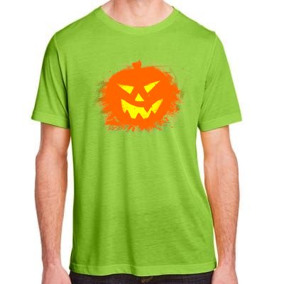 Halloween Pumpkin Jack O Lantern Splatter Adult ChromaSoft Performance T-Shirt