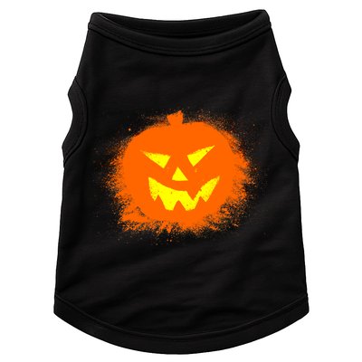 Halloween Pumpkin Jack O Lantern Splatter Doggie Tank