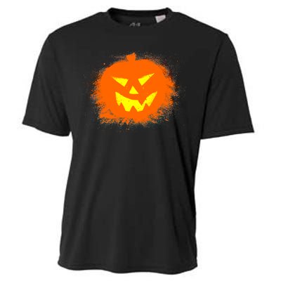 Halloween Pumpkin Jack O Lantern Splatter Cooling Performance Crew T-Shirt