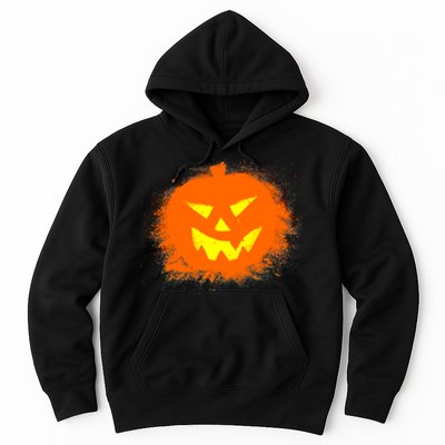 Halloween Pumpkin Jack O Lantern Splatter Hoodie