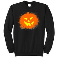 Halloween Pumpkin Jack O Lantern Splatter Sweatshirt