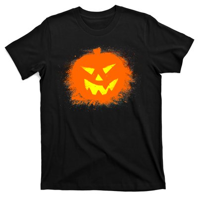 Halloween Pumpkin Jack O Lantern Splatter T-Shirt