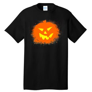 Halloween Pumpkin Jack O Lantern Splatter Tall T-Shirt