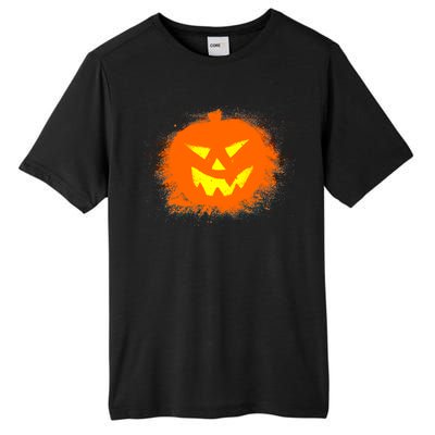 Halloween Pumpkin Jack O Lantern Splatter Tall Fusion ChromaSoft Performance T-Shirt